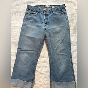 Abercrombie and Fitch women’s wide leg cropped cuffed jean size 12